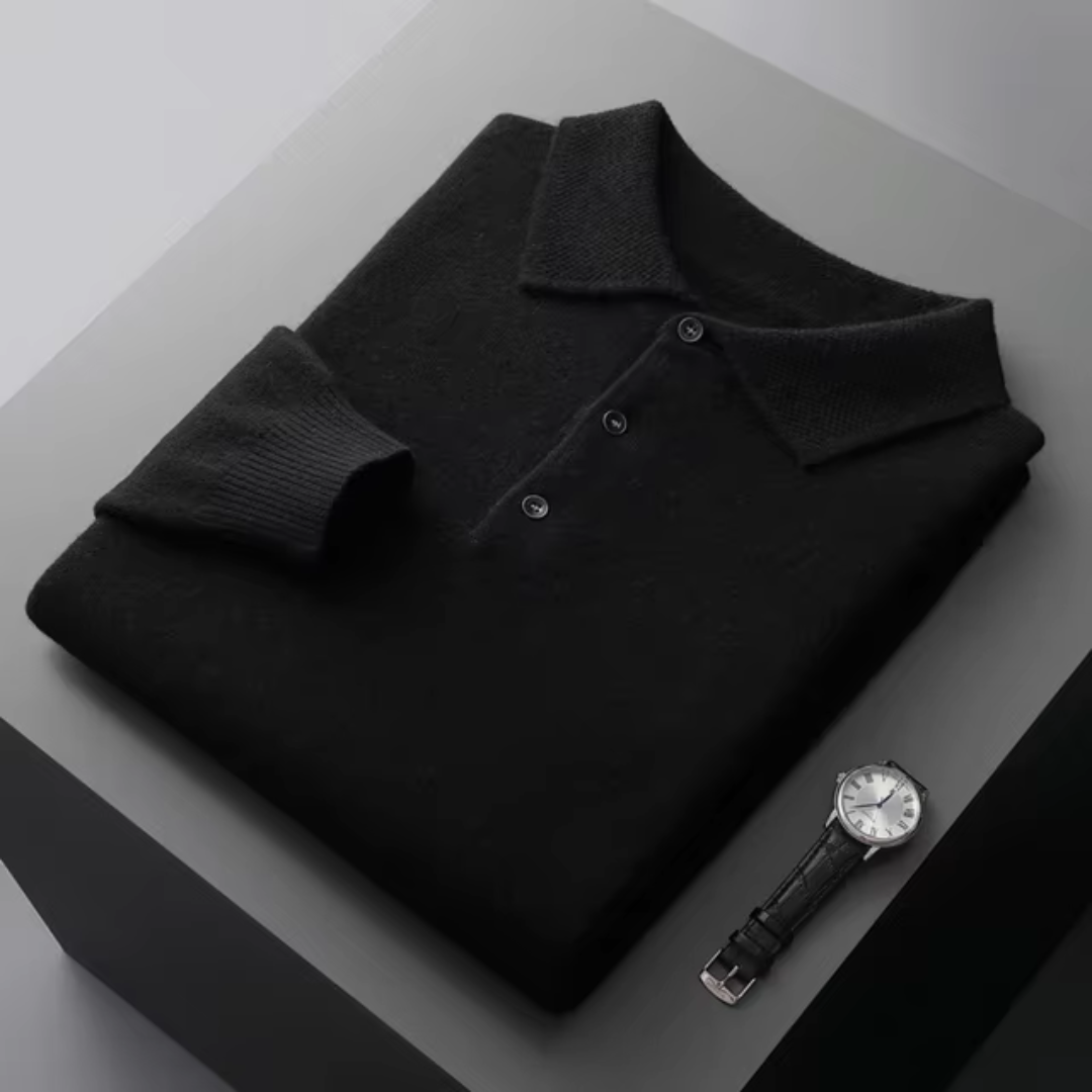 Bylow Men's Wool Polo | 100% Fine Wool, Timeless Design
