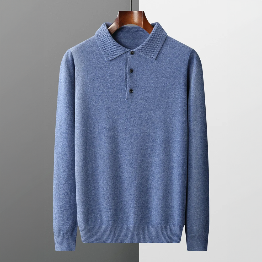 Bylow Men's Wool Polo | 100% Fine Wool, Timeless Design