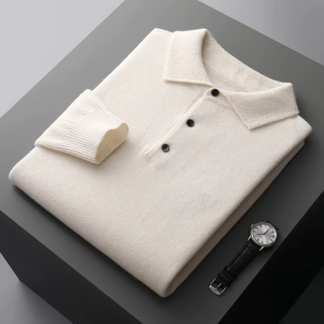 Bylow Men's Wool Polo | 100% Fine Wool, Timeless Design