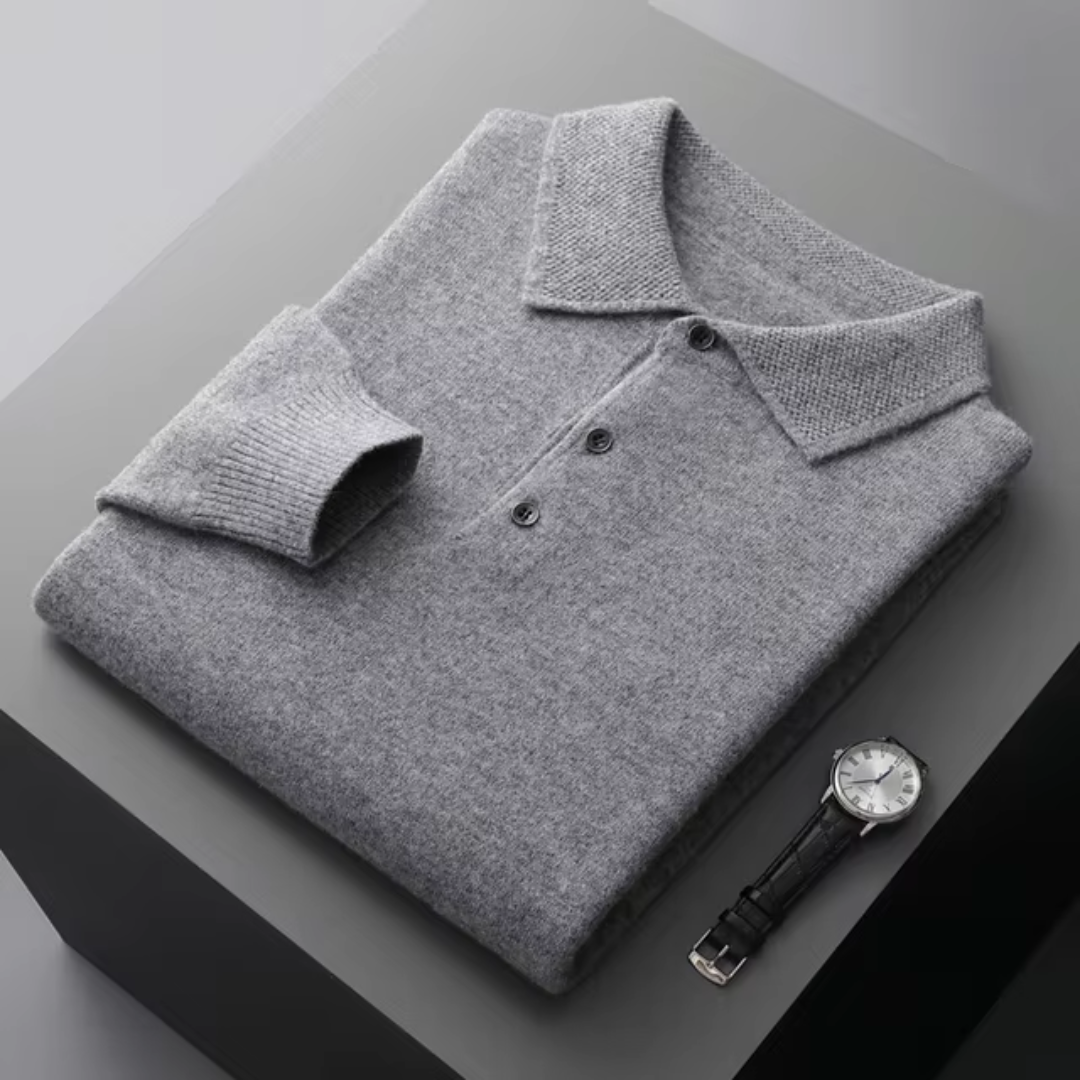 Bylow Men's Wool Polo | 100% Fine Wool, Timeless Design