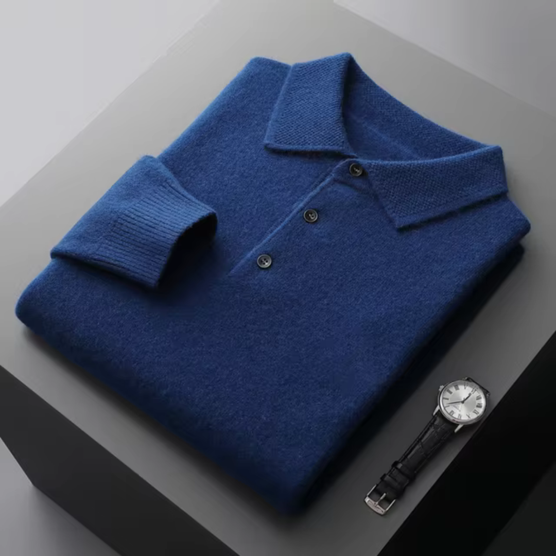 Bylow Men's Wool Polo | 100% Fine Wool, Timeless Design