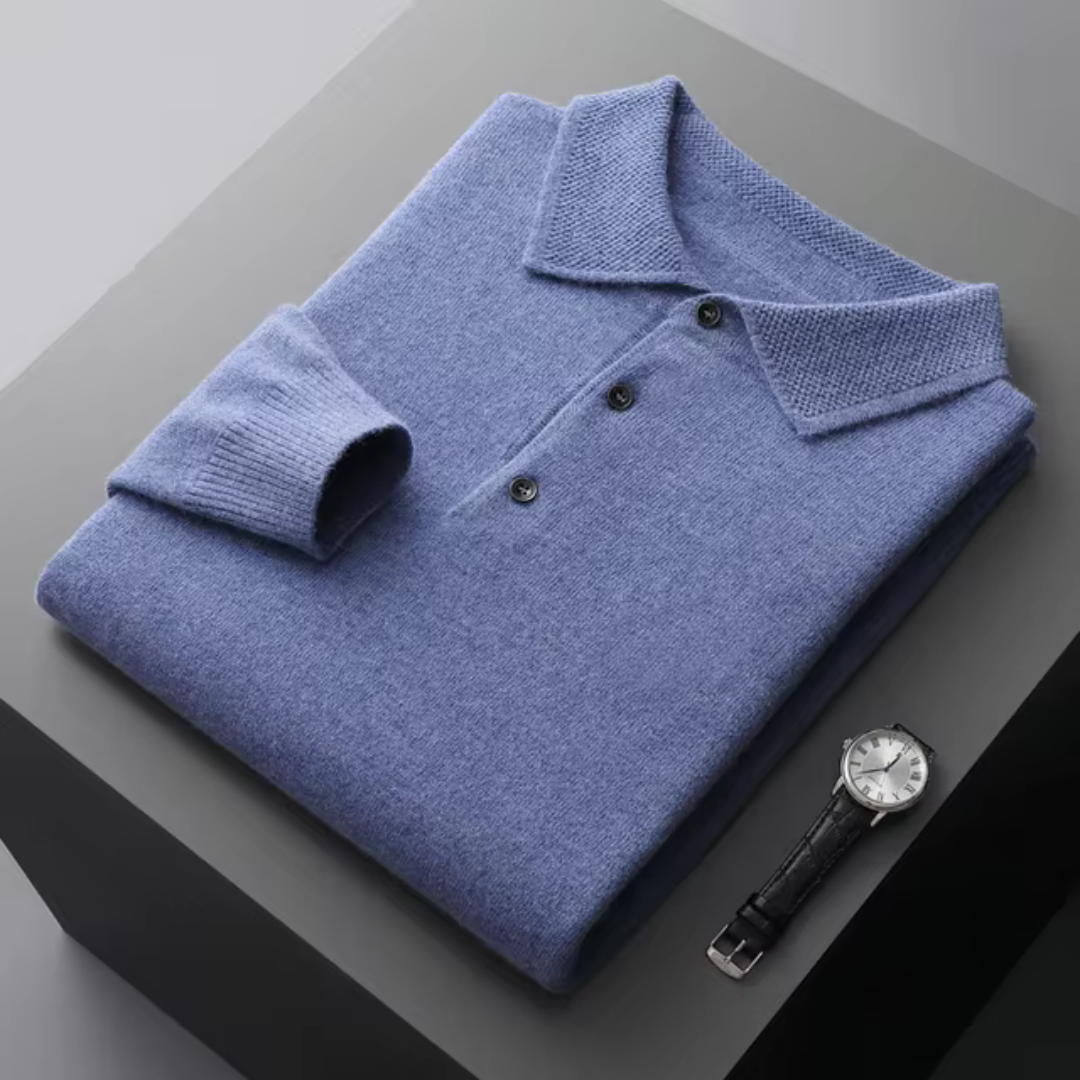 Bylow Men's Wool Polo | 100% Fine Wool, Timeless Design