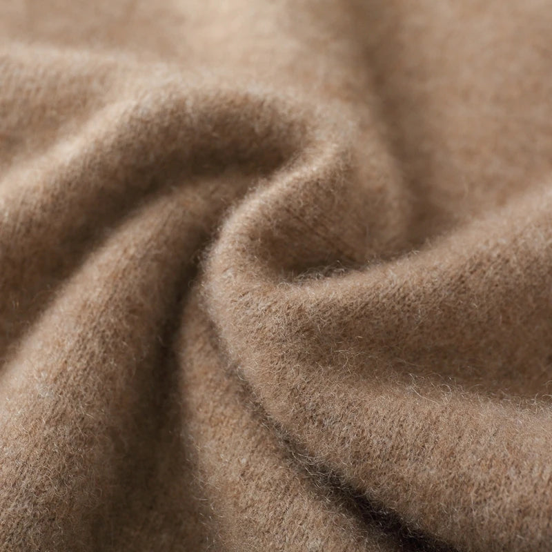 Close-up of beige fabric with a soft texture