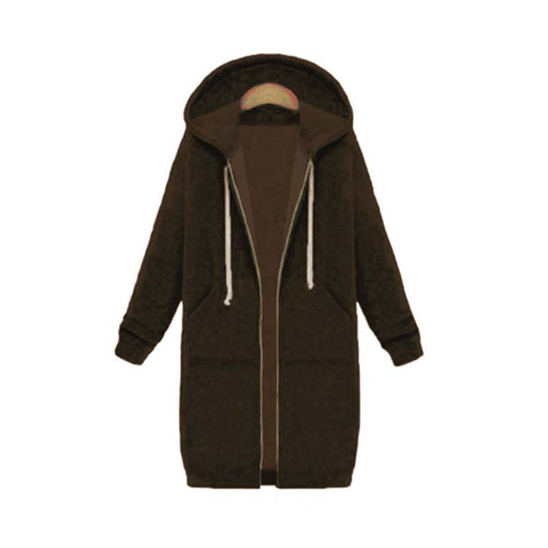 Brown hooded coat on a white background