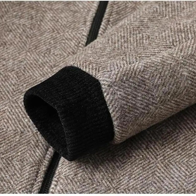 Close-up of a textured fabric with black trim